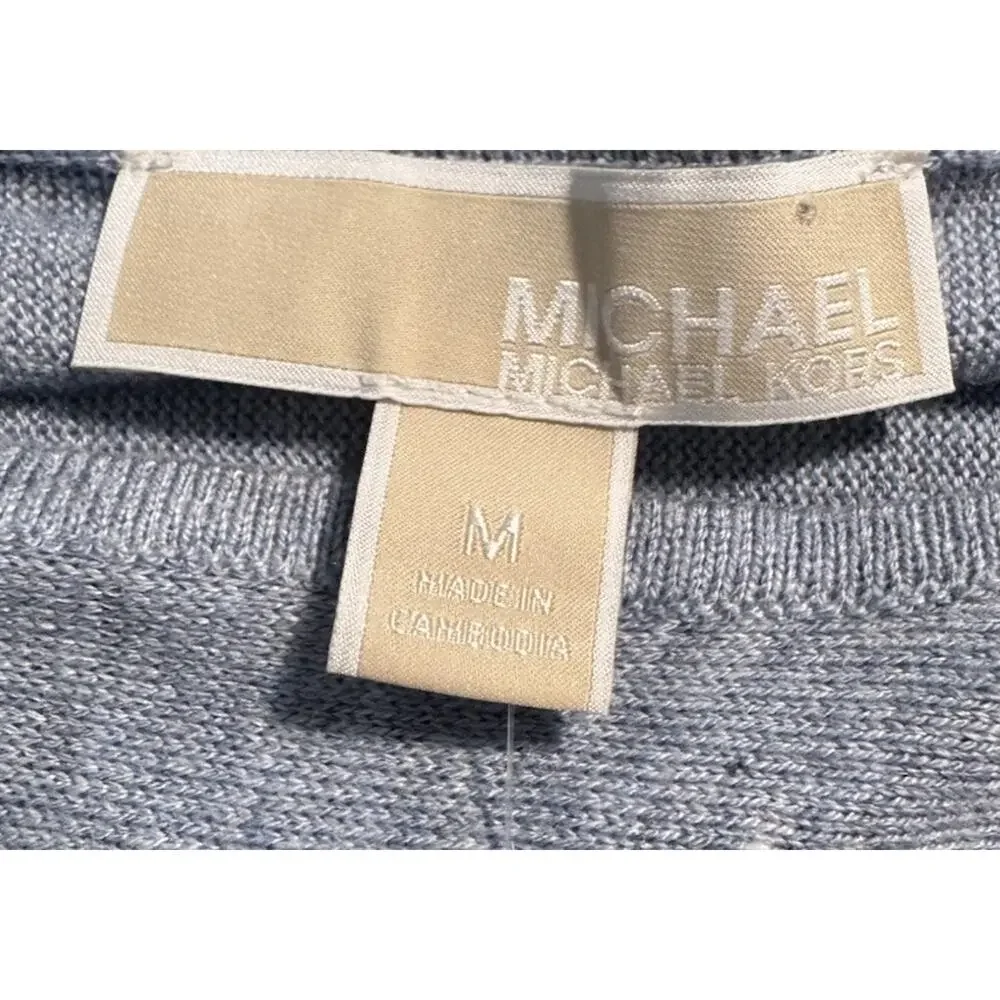 Michael Kors Sweater Women’s Size Medium Chambray Pull-over Long Sleeve NEW